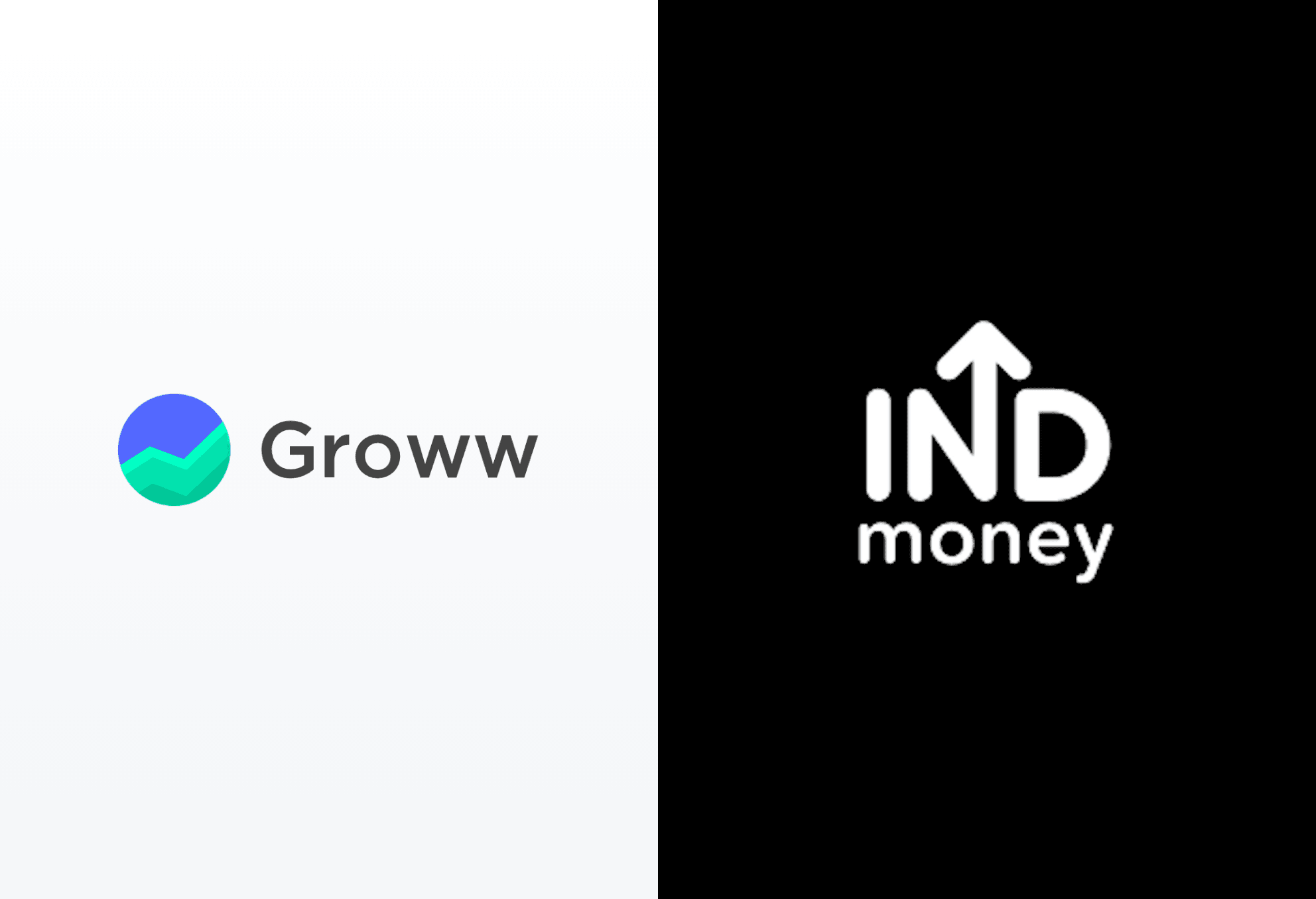 Groww and INDmoney logos side by side
