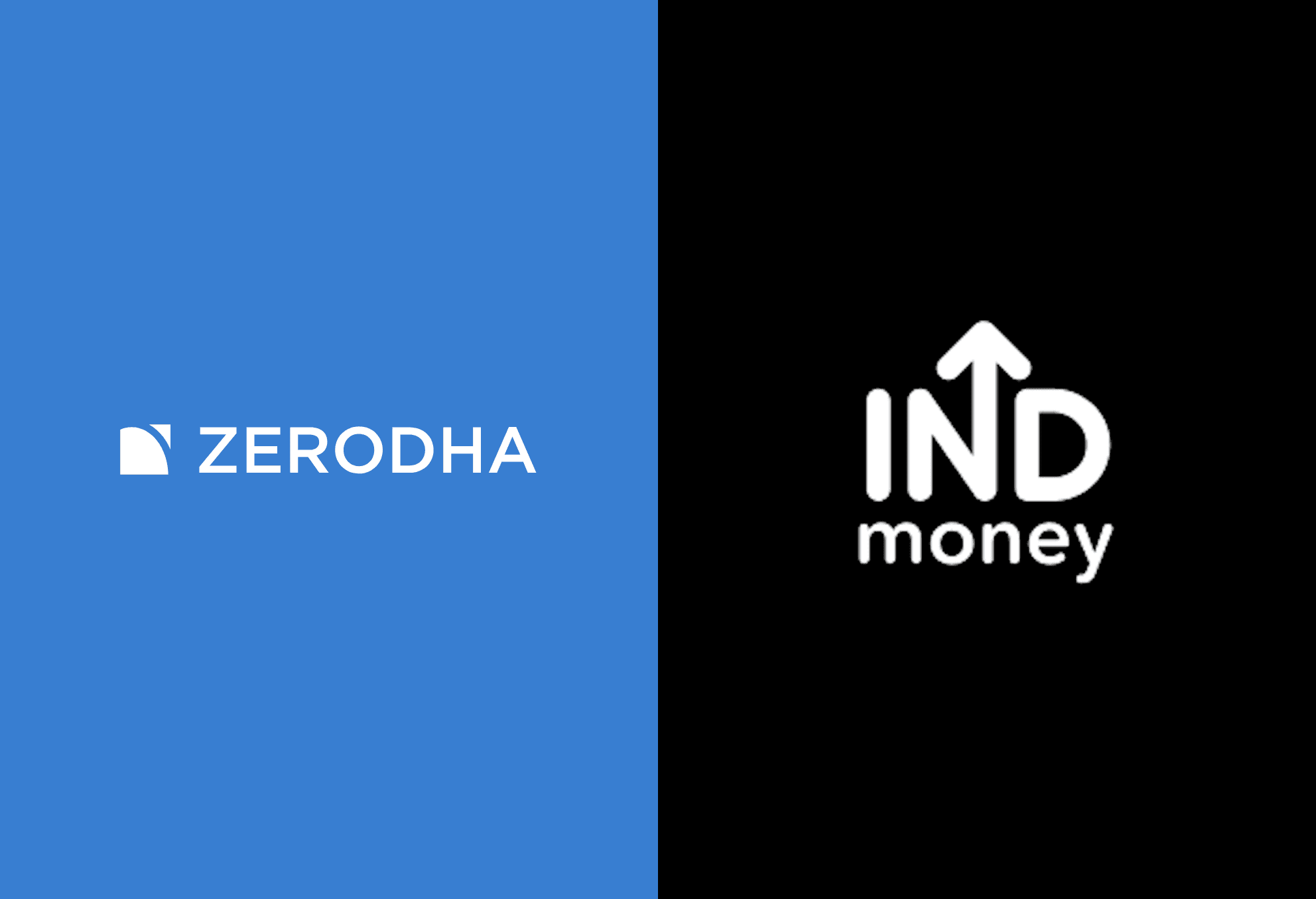 Zerodha and INDmoney logos side by side
