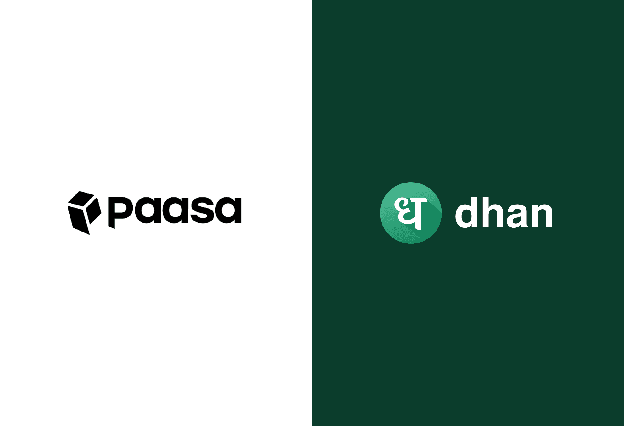 Paasa and Dhan logos side by side